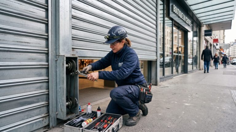 Dépannage de rideau métallique bloqué à Mougins
