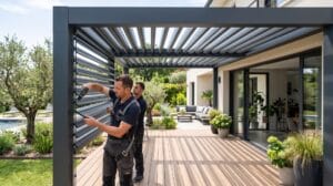 Installation de pergola bioclimatique à lames orientables à Draguignan