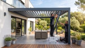 Installation de pergola bioclimatique à lames orientables à Mougins