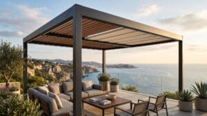 Pergola à toit fixe et à toile à La Garde