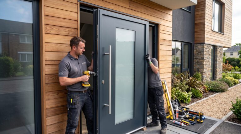Installation de porte d’entrée en aluminium à Villeneuve-Loubet